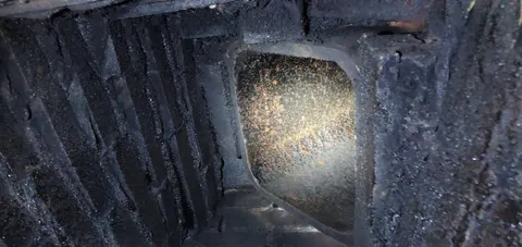 Chimney sweep work photo