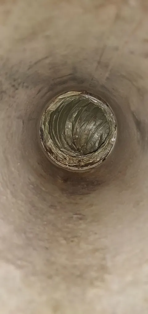 Dryer vent cleaning work photo