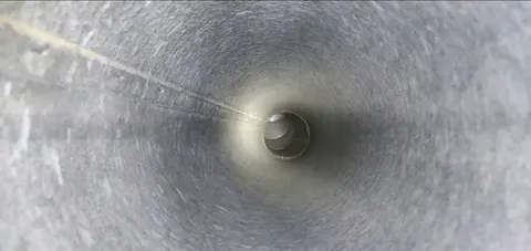 Dryer vent cleaning work photo